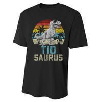 Tiosaurus T Rex Dinosaur Tio Saurus FatherS Family Tiosaurus T Rex Dinos Performance Sprint T-Shirt