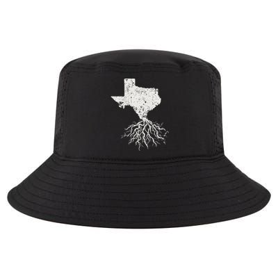 Texas Texan Roots Distressed Patriotic Tx Gift Patriot Cool Comfort Performance Bucket Hat