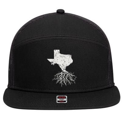 Texas Texan Roots Distressed Patriotic Tx Gift Patriot 7 Panel Mesh Trucker Snapback Hat