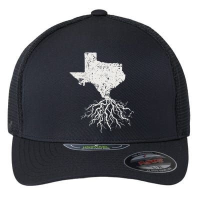 Texas Texan Roots Distressed Patriotic Tx Gift Patriot Flexfit Unipanel Trucker Cap