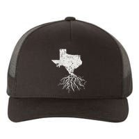 Texas Texan Roots Distressed Patriotic Tx Gift Patriot Yupoong Adult 5-Panel Trucker Hat