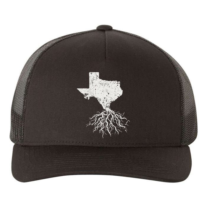 Texas Texan Roots Distressed Patriotic Tx Gift Patriot Yupoong Adult 5-Panel Trucker Hat