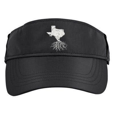 Texas Texan Roots Distressed Patriotic Tx Gift Patriot Adult Drive Performance Visor