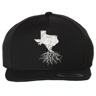 Texas Texan Roots Distressed Patriotic Tx Gift Patriot Wool Snapback Cap