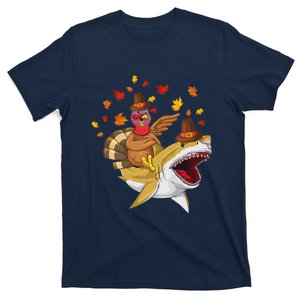 Thanksgiving Turkey Riding Shark Funny Toddler Boys Premium T-Shirt