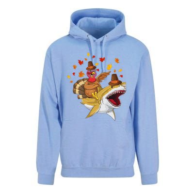 Thanksgiving Turkey Riding Shark Funny Toddler Boys Premium Unisex Surf Hoodie