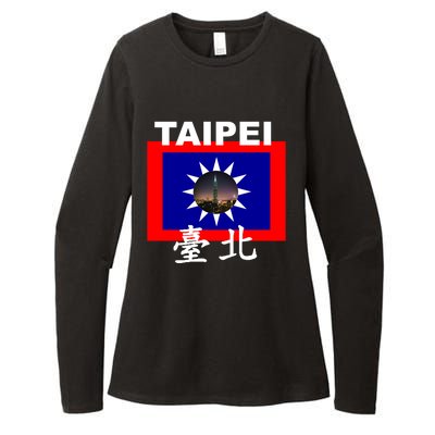 Taipei Taiwan Roc Funny Gift Womens CVC Long Sleeve Shirt