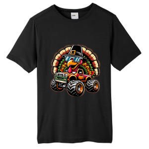 Thanksgiving Turkey Riding Monster Truck Tall Fusion ChromaSoft Performance T-Shirt