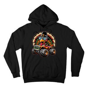 Thanksgiving Turkey Riding Monster Truck Tall Hoodie