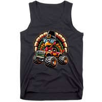 Thanksgiving Turkey Riding Monster Truck Tank Top