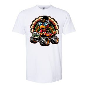 Thanksgiving Turkey Riding Monster Truck Softstyle CVC T-Shirt