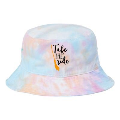 Take The Ride Broom Witch Funny Halloween Wife Mom Boss Gift Tie Dye Newport Bucket Hat