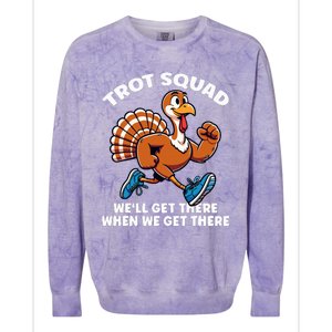 Thanksgiving Turkey Running Outfit Gear Costume Turkey Trot Colorblast Crewneck Sweatshirt