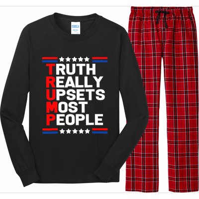 Trump Truth Really Upset Most People Trump 2024 America Flag Long Sleeve Pajama Set