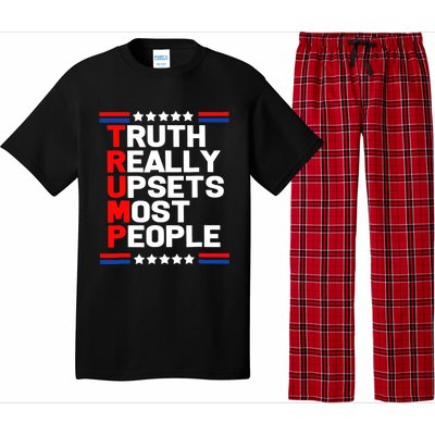 Trump Truth Really Upset Most People Trump 2024 America Flag Pajama Set