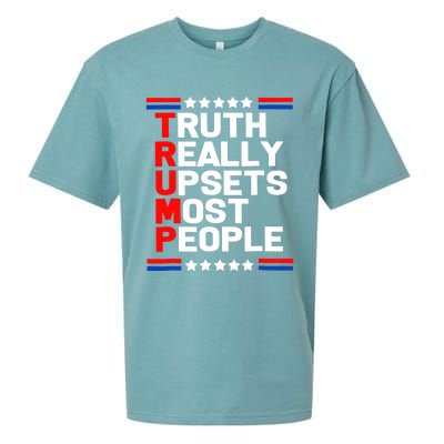 Trump Truth Really Upset Most People Trump 2024 America Flag Sueded Cloud Jersey T-Shirt