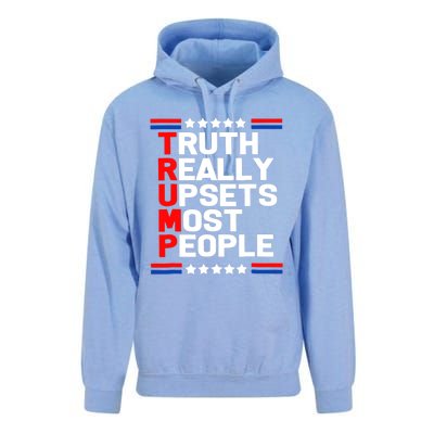 Trump Truth Really Upset Most People Trump 2024 America Flag Unisex Surf Hoodie