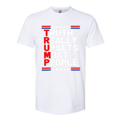 Trump Truth Really Upset Most People Trump 2024 America Flag Softstyle CVC T-Shirt