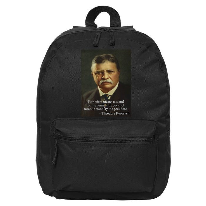 Theodore Teddy Roosevelt Meme Anti Trump 16 in Basic Backpack