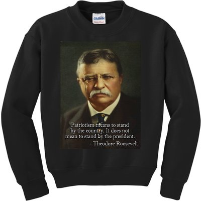 Theodore Teddy Roosevelt Meme Anti Trump Kids Sweatshirt