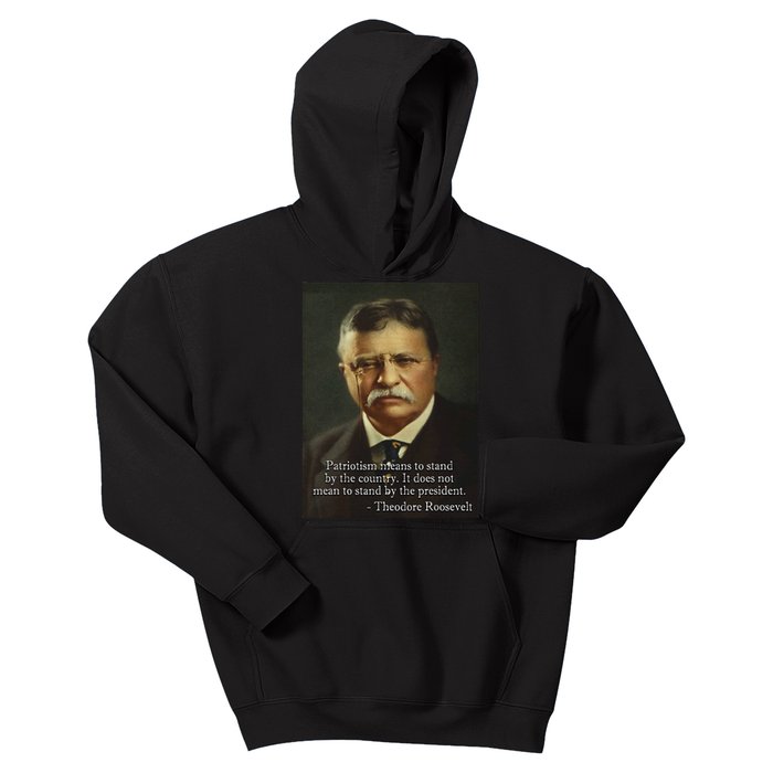 Theodore Teddy Roosevelt Meme Anti Trump Kids Hoodie