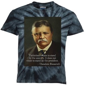 Theodore Teddy Roosevelt Meme Anti Trump Kids Tie-Dye T-Shirt