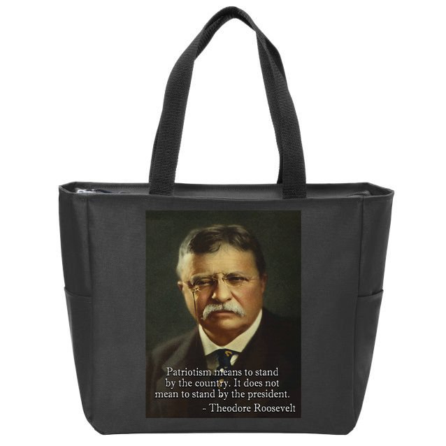 Theodore Teddy Roosevelt Meme Anti Trump Zip Tote Bag