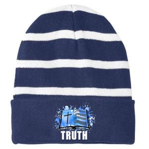 Truth Striped Beanie with Solid Band