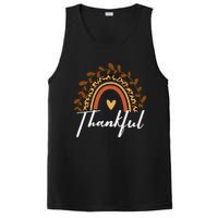 Thankful Thanksgiving Rainbow Leopard Print Wo Fall  PosiCharge Competitor Tank