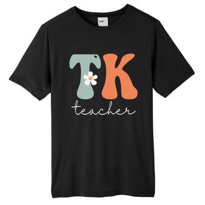 TK Teacher Retro Groovy Vintage Happy First Day Of School Tall Fusion ChromaSoft Performance T-Shirt