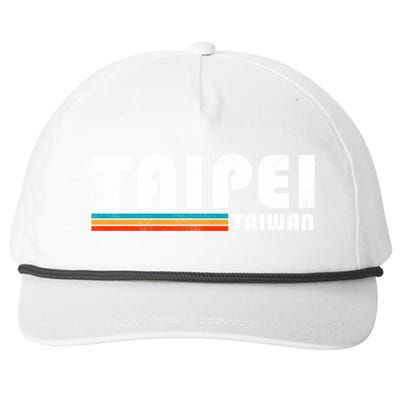 Taipei Taiwan Retro Vintage Travel Vacation Gift Snapback Five-Panel Rope Hat