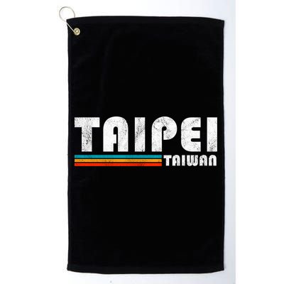 Taipei Taiwan Retro Vintage Travel Vacation Gift Golf Towel