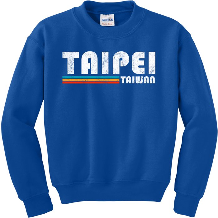 Taipei Taiwan Retro Vintage Travel Vacation Gift Kids Sweatshirt