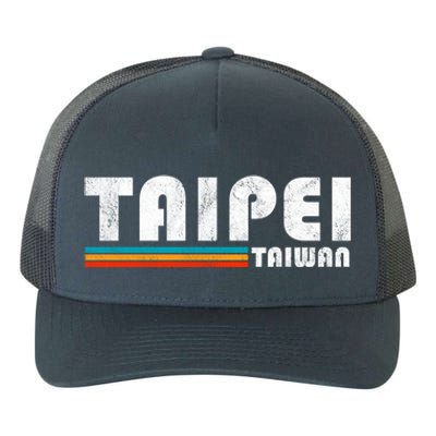 Taipei Taiwan Retro Vintage Travel Vacation Gift Yupoong Adult 5-Panel Trucker Hat