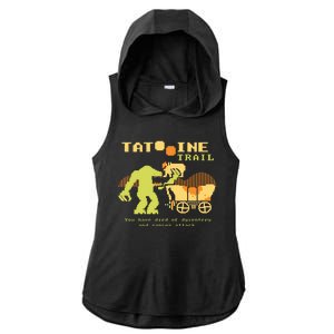 Tatoonie Trail Retro Gamer Ladies PosiCharge Tri-Blend Wicking Draft Hoodie Tank