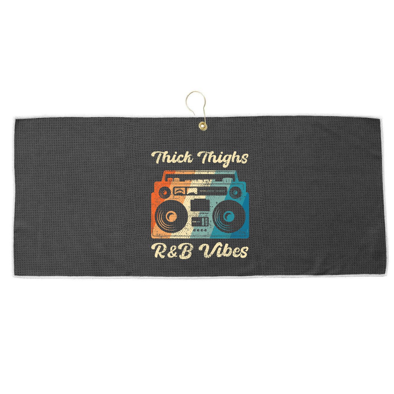 Thick Thighs R&B Vibes Large Microfiber Waffle Golf Towel
