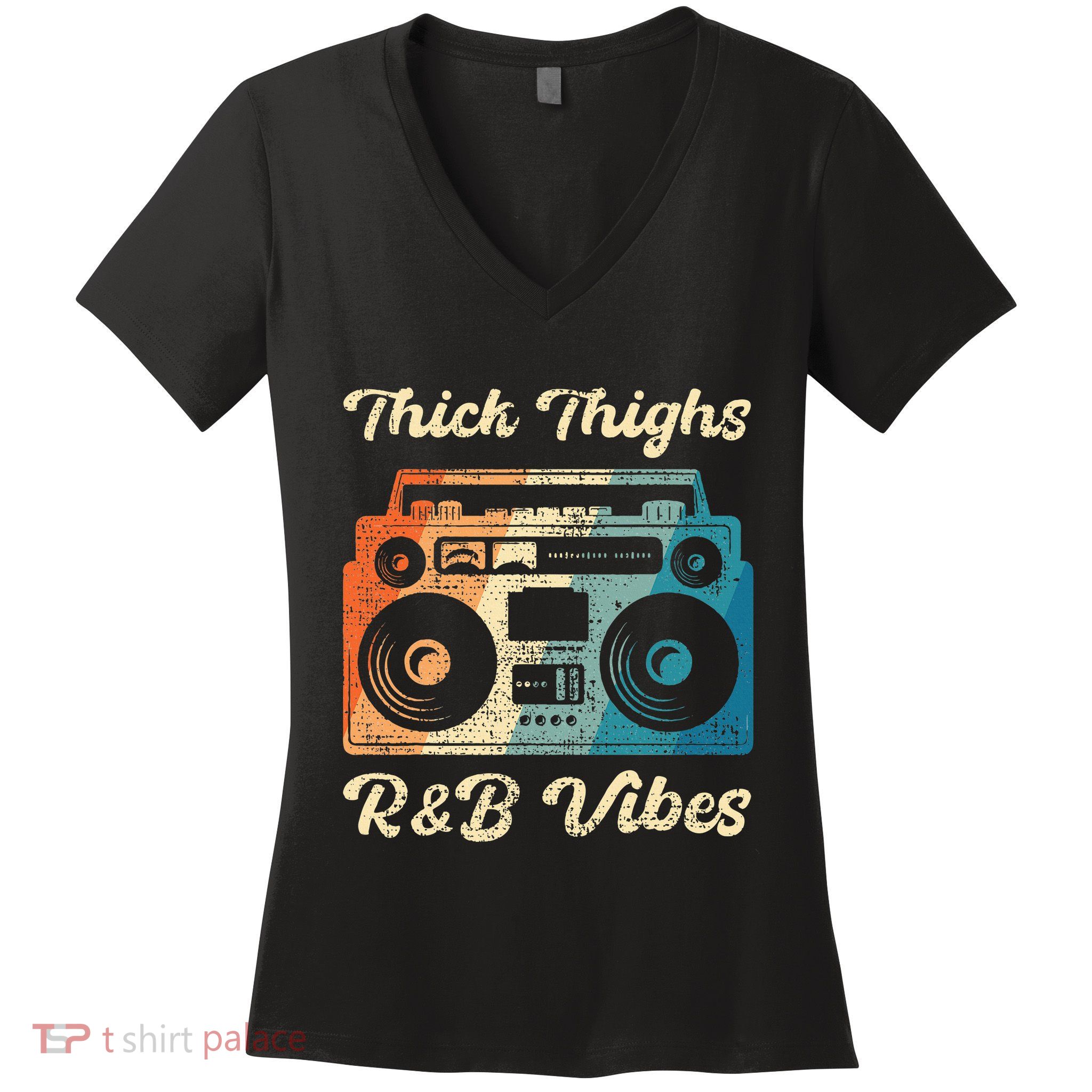 Thick Thighs R&B Vibes Women's V-Neck T-Shirt
