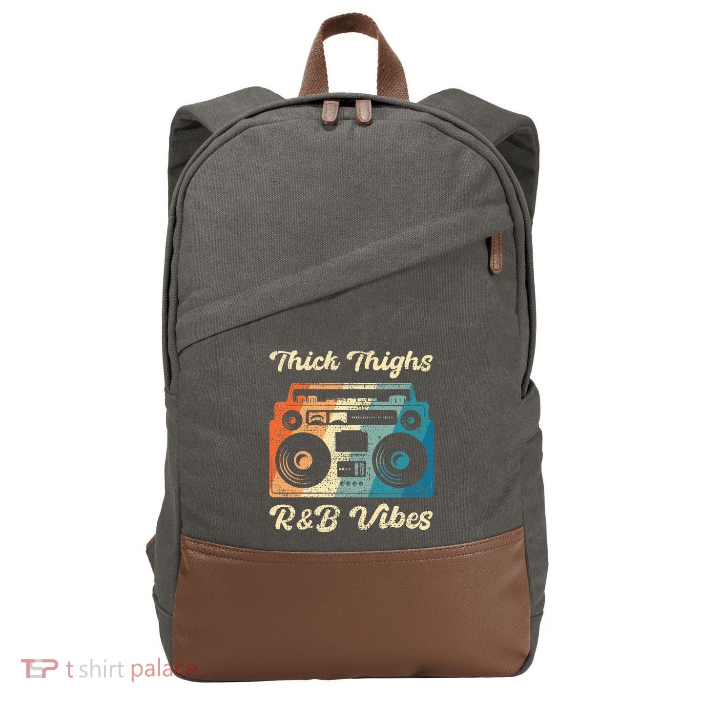 Thick Thighs R&B Vibes Cotton Canvas Backpack