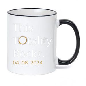 This Totality Rocks Solar Eclipse 2024 11oz Black Color Changing Mug