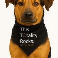 This Totality Rocks Solar Eclipse 2024 USA-Made Doggie Bandana