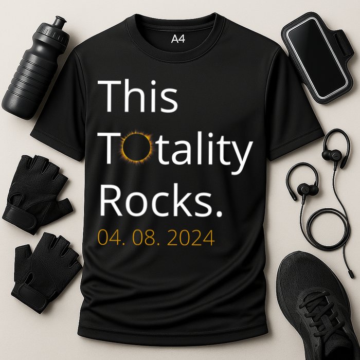This Totality Rocks Solar Eclipse 2024 Cooling Performance Crew T-Shirt