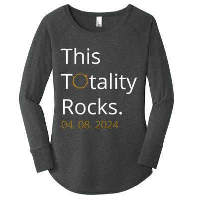 This Totality Rocks Solar Eclipse 2024 Women's Perfect Tri Tunic Long Sleeve Shirt