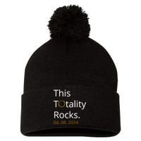 This Totality Rocks Solar Eclipse 2024 Pom Pom 12in Knit Beanie