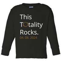 This Totality Rocks Solar Eclipse 2024 Toddler Long Sleeve Shirt