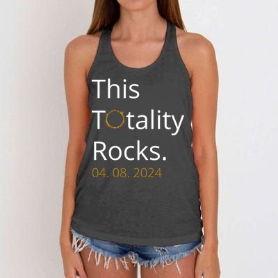 This Totality Rocks Solar Eclipse 2024 Women's Knotted Racerback Tank
