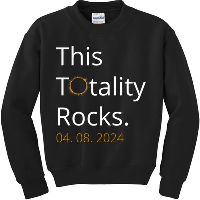 This Totality Rocks Solar Eclipse 2024 Kids Sweatshirt