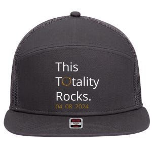 This Totality Rocks Solar Eclipse 2024 7 Panel Mesh Trucker Snapback Hat