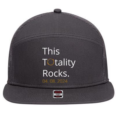 This Totality Rocks Solar Eclipse 2024 7 Panel Mesh Trucker Snapback Hat