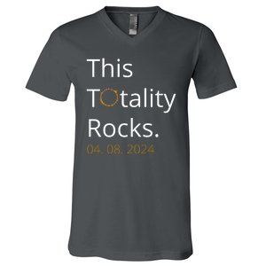 This Totality Rocks Solar Eclipse 2024 V-Neck T-Shirt