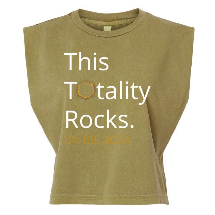 This Totality Rocks Solar Eclipse 2024 Garment-Dyed Women's Muscle Tee